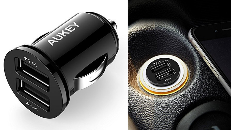 Aukey Slim Profile USB Car Charger, $7 with code AUKEYCAR